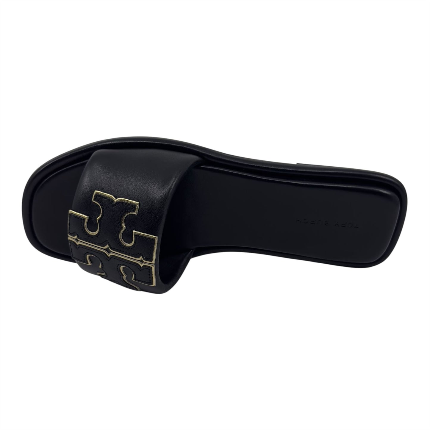 Tory Burch Double T Sport Slide Perfect Black Womens Nappa Leather Slide