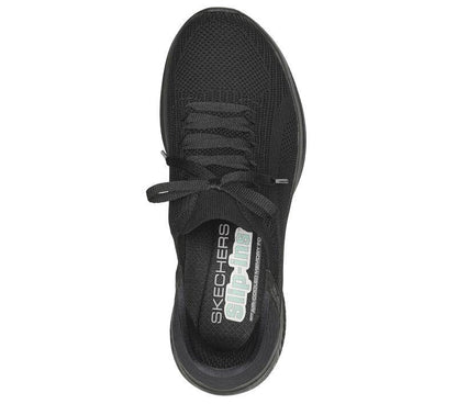 Women's Wide Fit Skechers 149710 Slip-ins Ultra Flex 3.0 Brilliant Trainers - Black