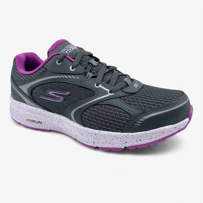 Skechers Go Run Consistent 2.0 Dynamic Energy Charcoal Purple Womens Sneaker