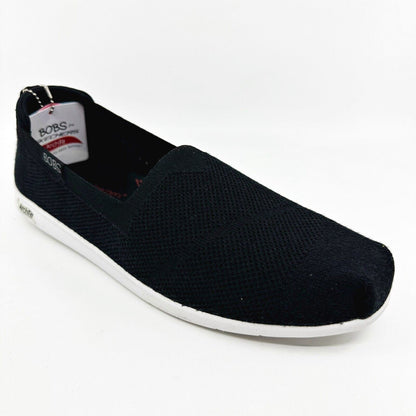 Skechers Arch Fit Plush Breeze Babe Black Womens Slip On Shoes