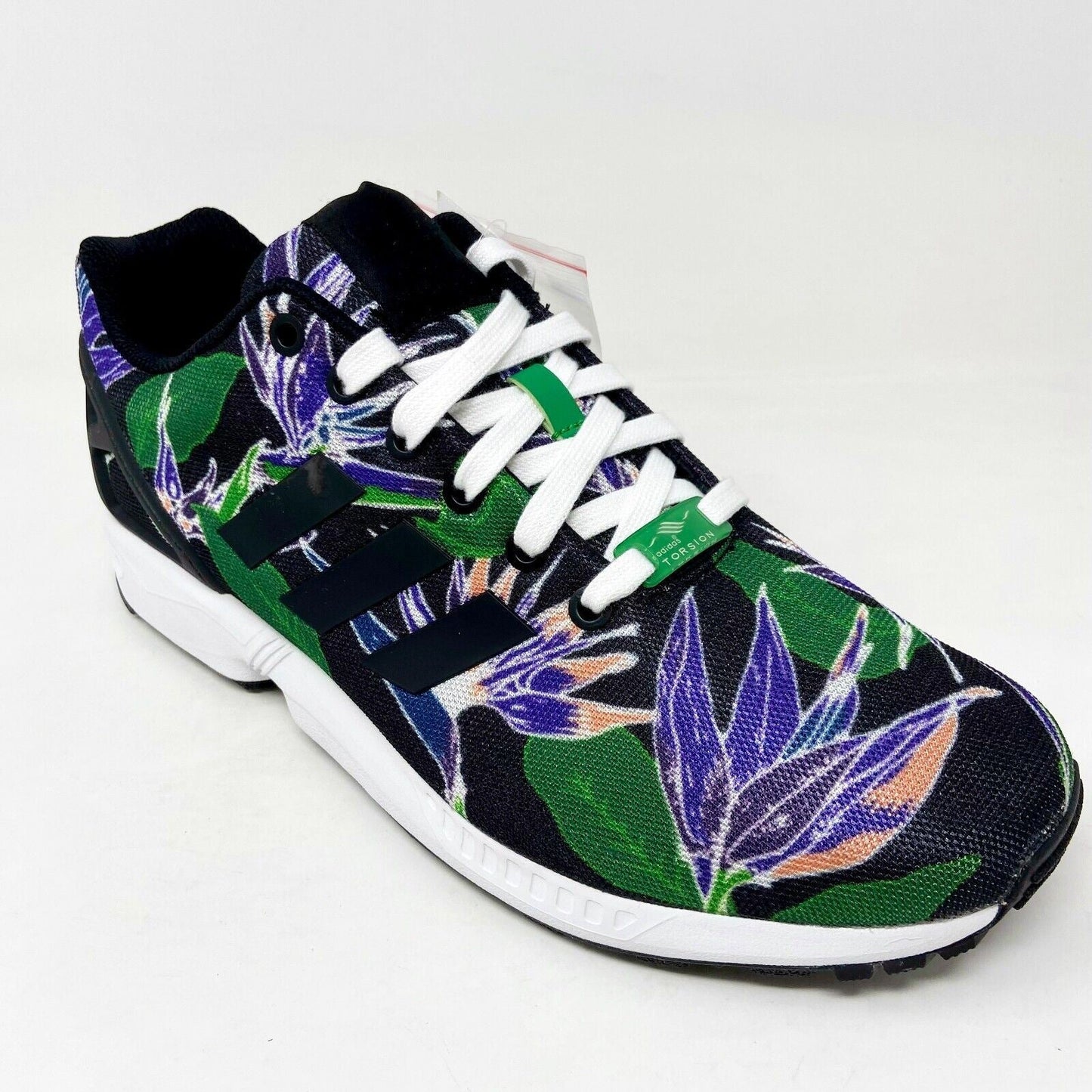 Adidas Originals ZX Flux Torsion Hawaiian Black White Mens Running Shoes B34518