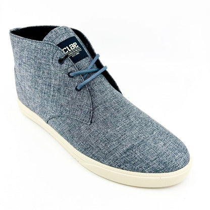 Clae Strayhorn Textile Navy Chambray Mens Casual Premium Sneakers