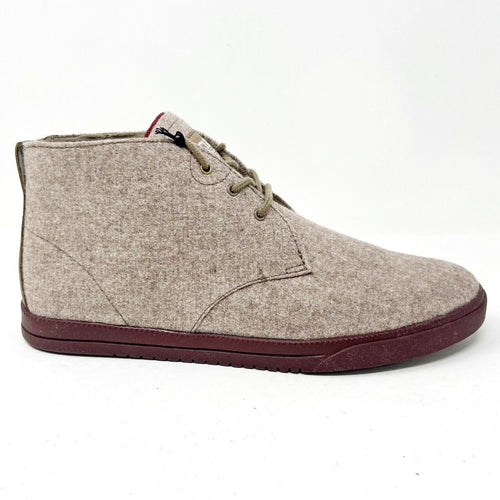 Clae Strayhorn Textile Sage Wool Oxblood Mens Casual Sneakers