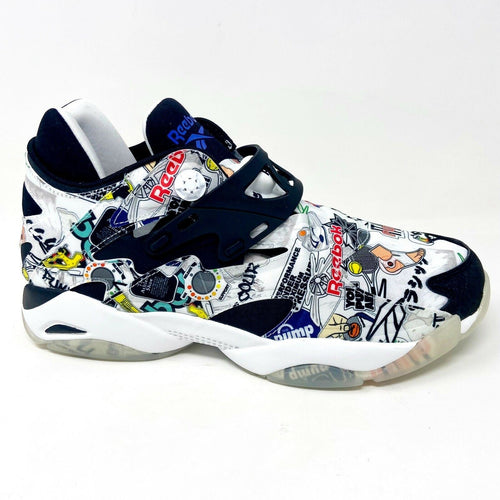 Reebok Pump Court Stricker City Graffiti Black White Mens Shoes Sneakers FW7826