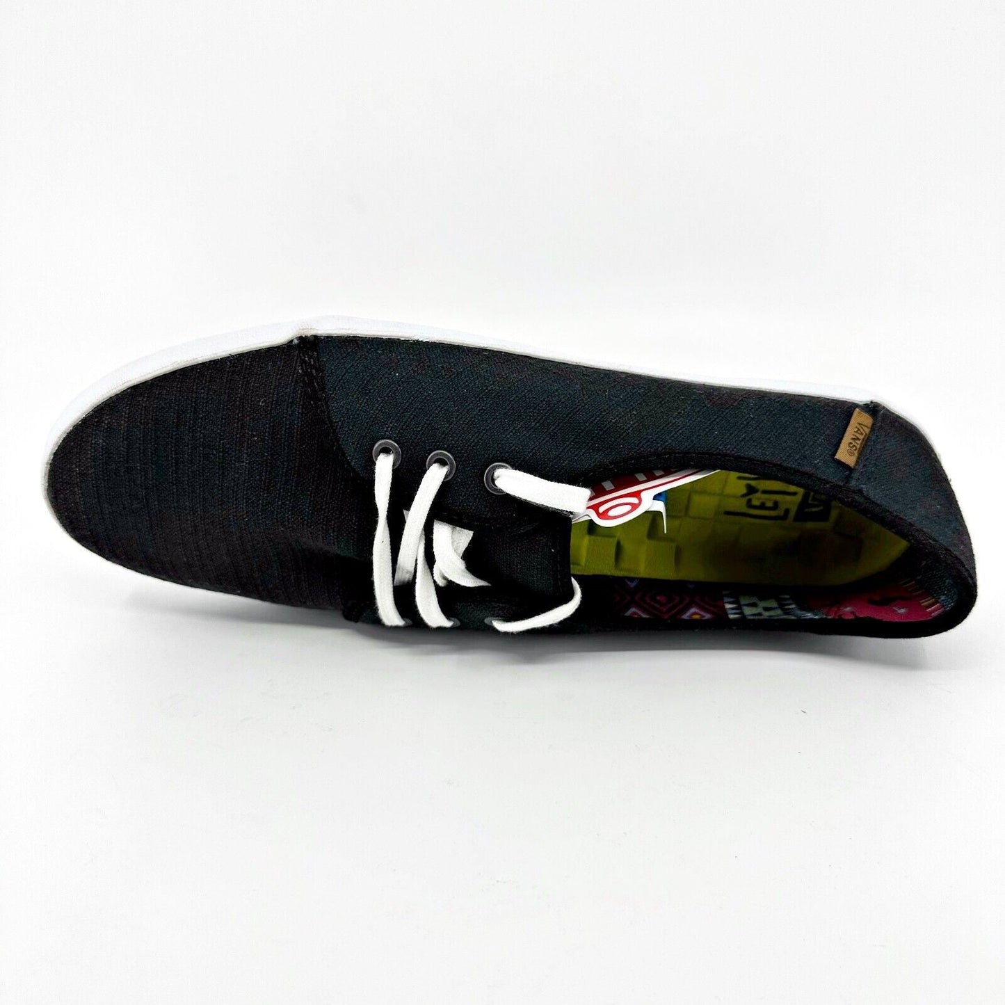 VANS Tazie (Leila) Black White Womens Size 10 Casual Loafer Shoes