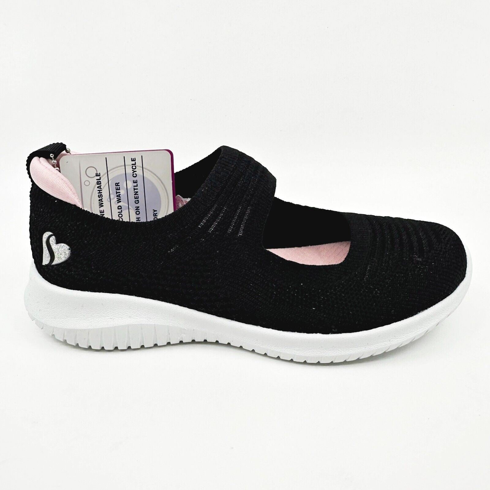 Skechers Ultra Flex Sitten Sweet Black Kids Girls Sneakers