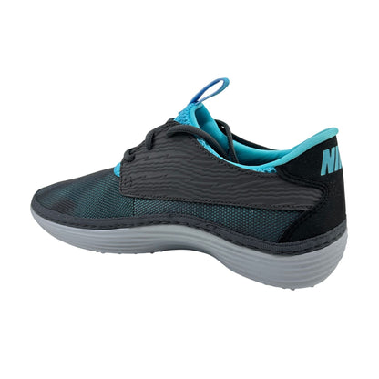Nike Solarsoft Moccasin Iron Ore Polarized Blue Mens Athletic Sneaker