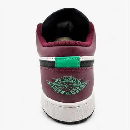 Jordan Air Jordan 1 Low SE (GS) Dark Beetroot Black Roma Green Kids Size 3.5 Sneaker