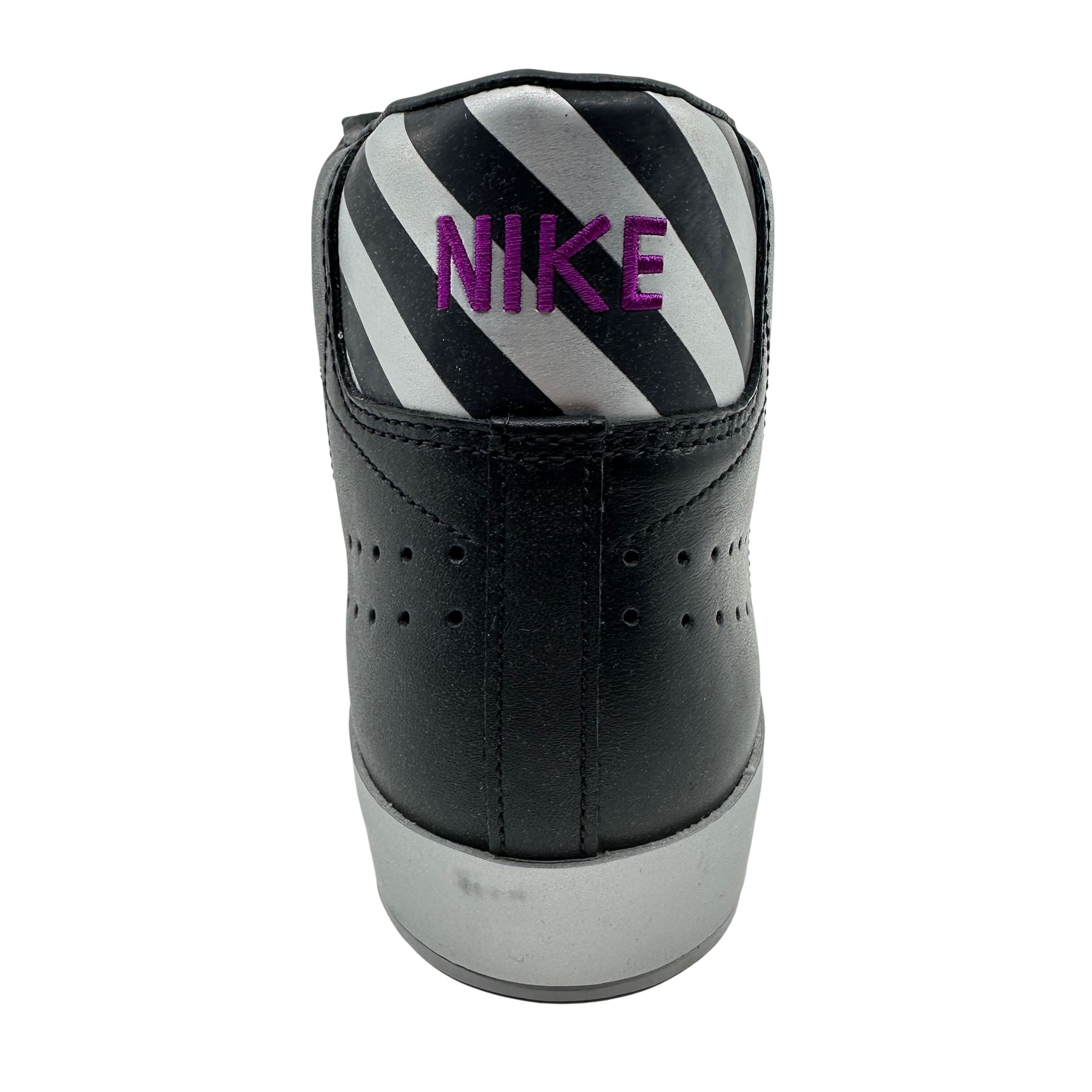 Nike Blazer Mid Premium Black Metallic Silver Plum Mens Godzilla Sneaker