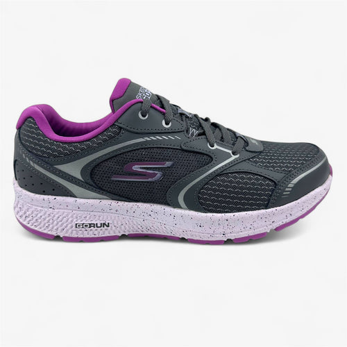 Skechers Go Run Consistent 2.0 Dynamic Energy Charcoal Purple Womens Sneaker