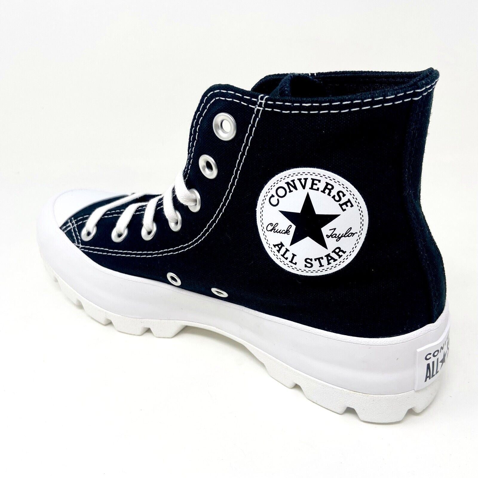 Converse Chuck Taylor All Star Lugged High Black White Platform Womens Sneakers