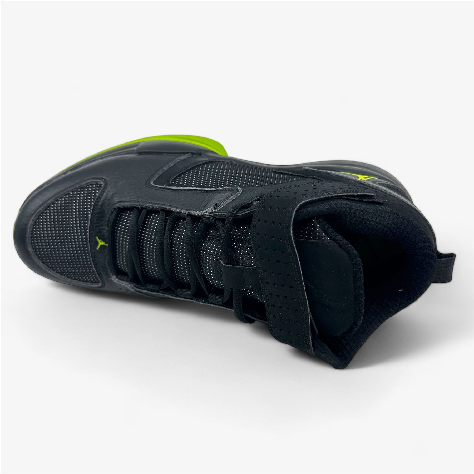Jordan BCT Mid Black Brilliant Green Mens Athletic Sneaker