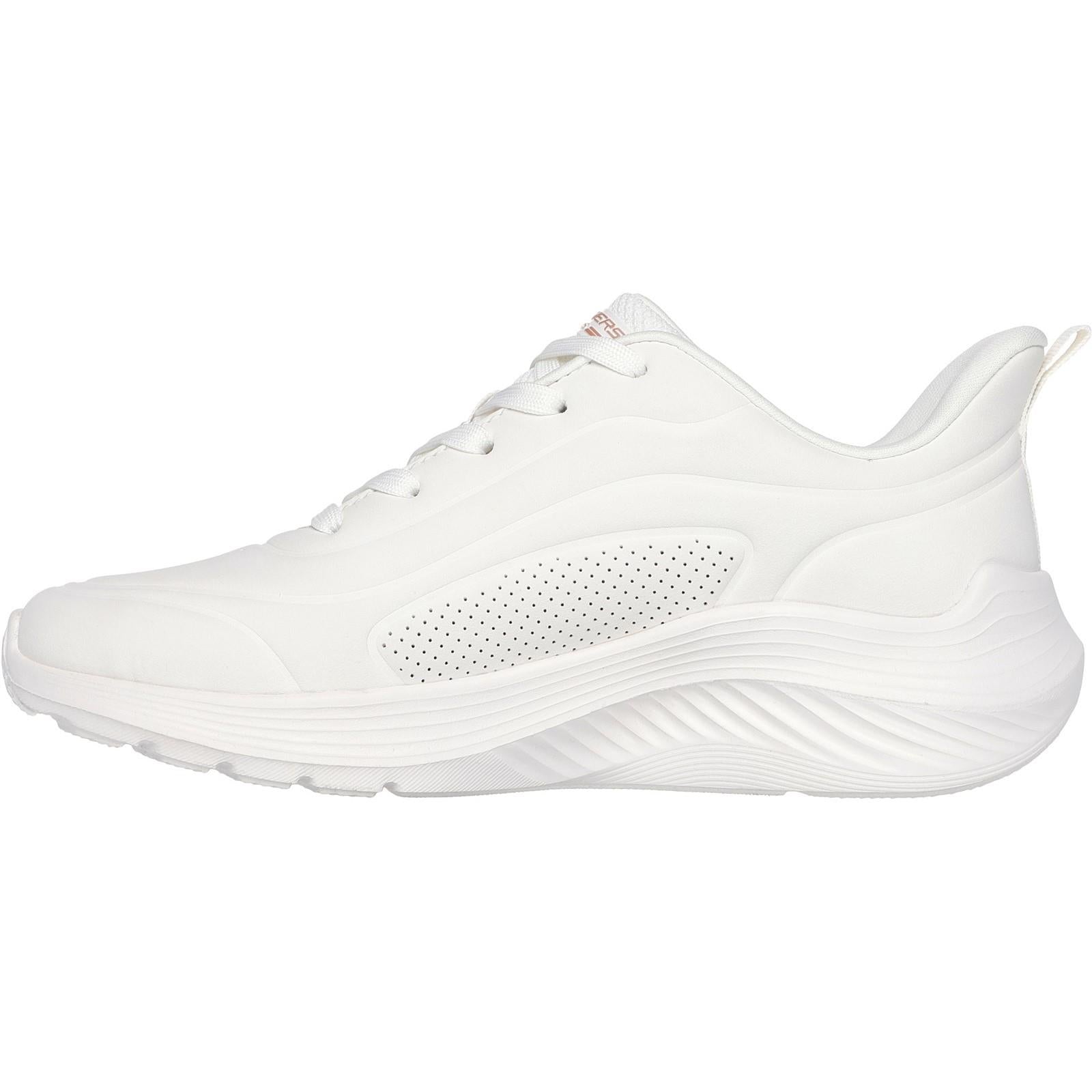 Women's Wide Fit Skechers 117485 Bobs Sport Squad Waves Just Wading Trainers