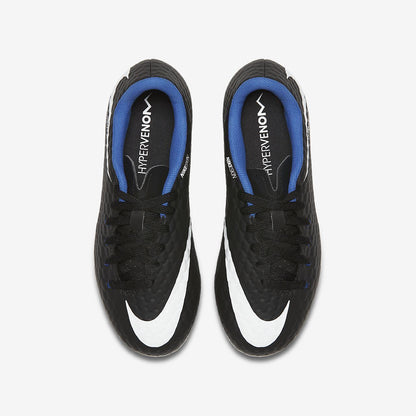 Nike Hypervenom Phelon III FG Black Blue Kids Size 5.5 Soccer Cleats 852595 002