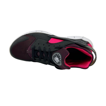 Nike Huarache Free Run Black Red Mahogany Mens Athletic Sneaker