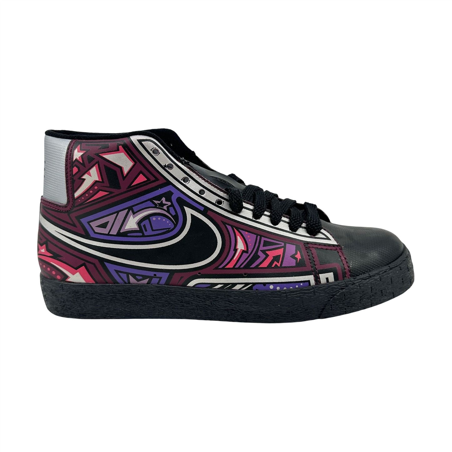Nike Blazer High Black Red Purple Mens Athletic Sneaker