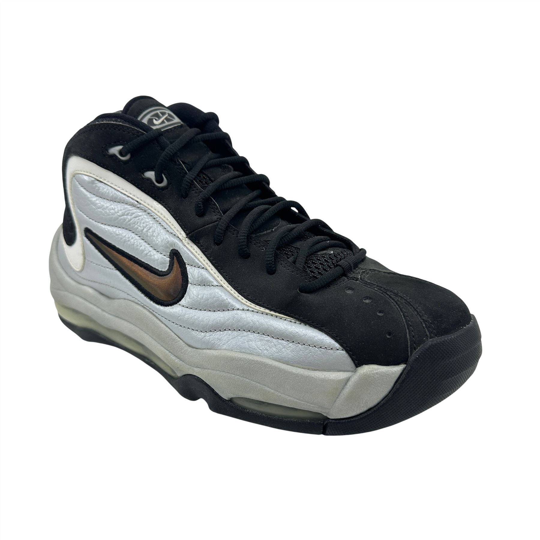 Nike Air Total Max Uptempo Metallic Silver Black White Mens Size 8.5 Sneaker