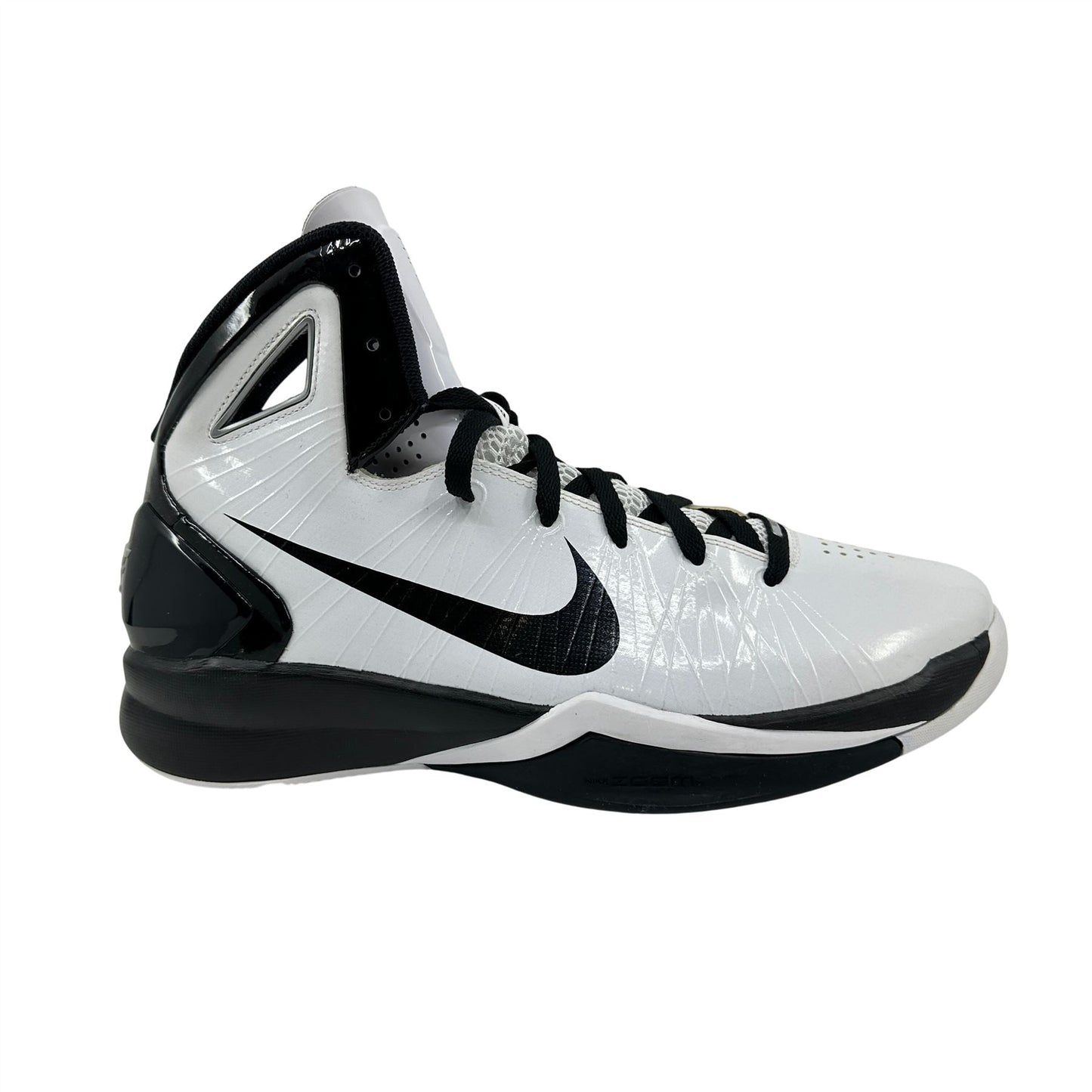 Nike Hyperdunk 2010 White Black Metallic Silver Mens Size 11 Athletic Sneaker