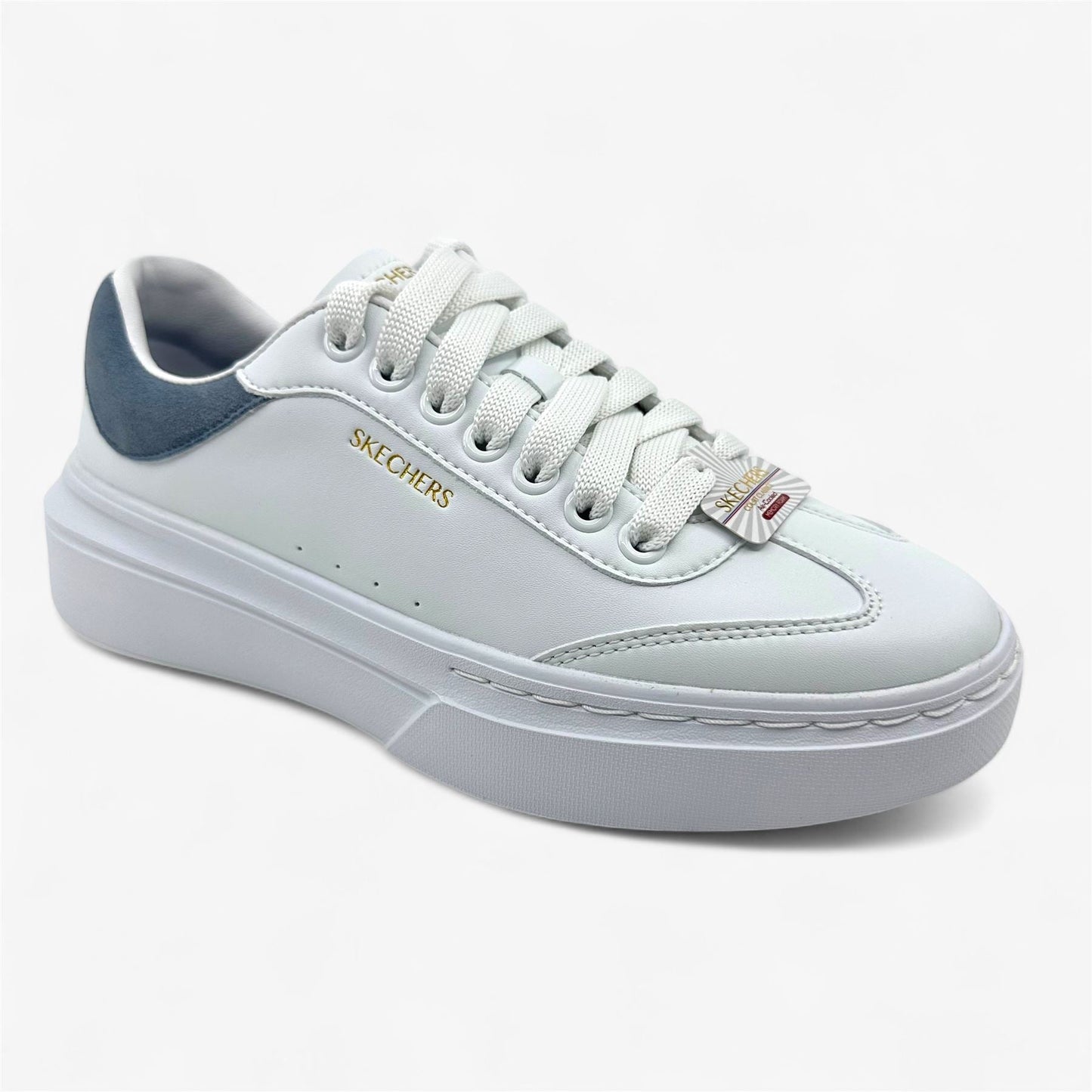 Skechers Cordova Classic Best Behavior White Blue Womens Athletic Sneaker