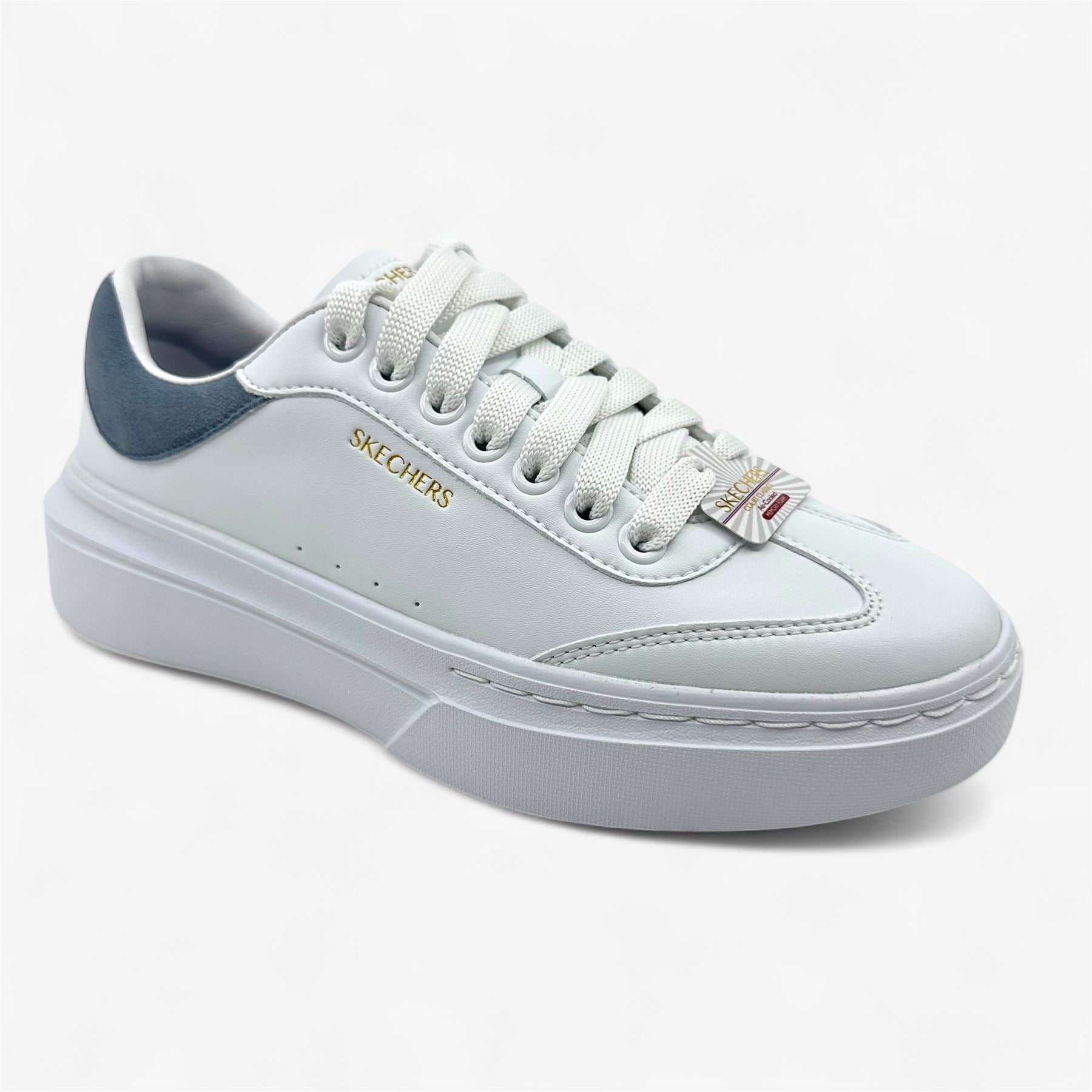 Skechers Cordova Classic Best Behavior White Blue Womens Athletic Sneaker