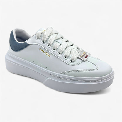 Skechers Cordova Classic Best Behavior White Blue Womens Athletic Sneaker