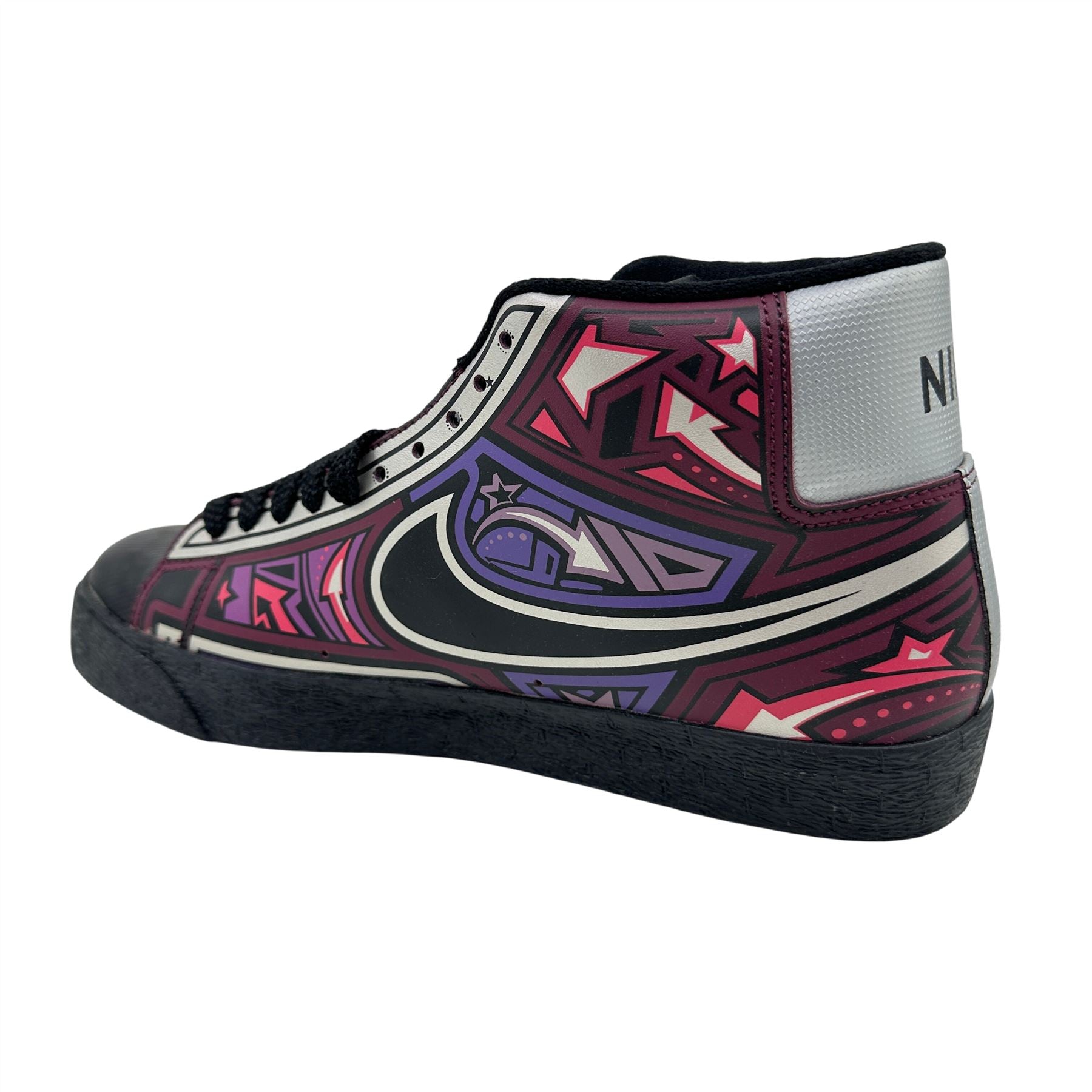 Nike Blazer High Black Red Purple Mens Athletic Sneaker