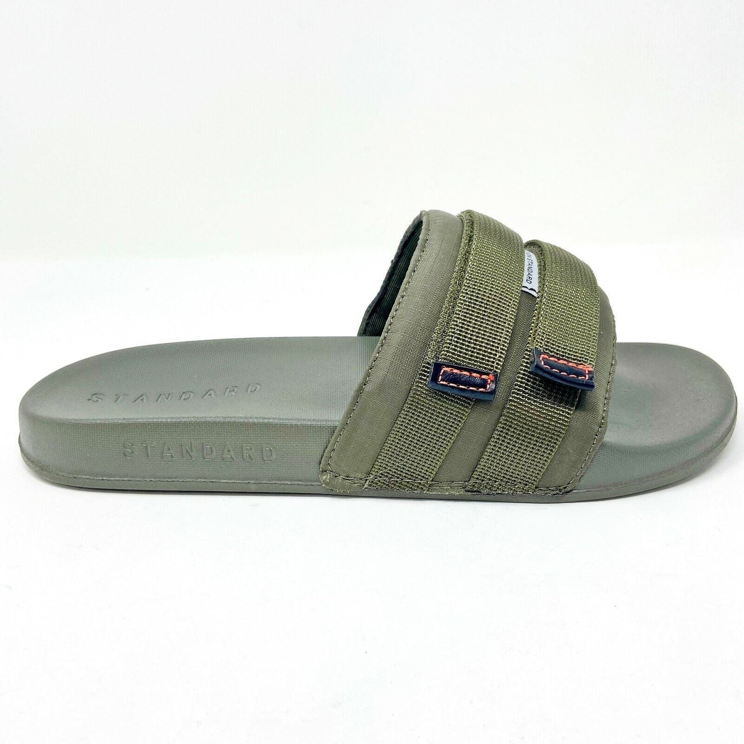 STNDRD Standard Los Angeles Monaco Double Strap Olive Mens Slide Sandals