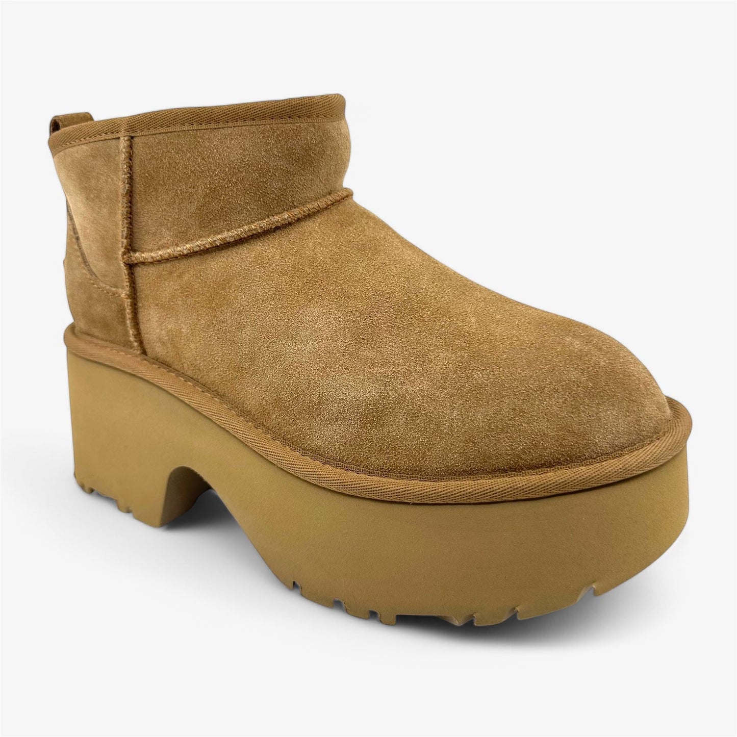 UGG Classic Ultra Mini New Heights Chestnut Womens Size 7 Boot Platform