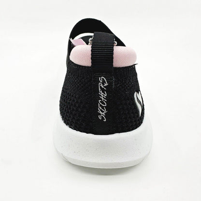 Skechers Ultra Flex Sitten Sweet Black Kids Girls Sneakers