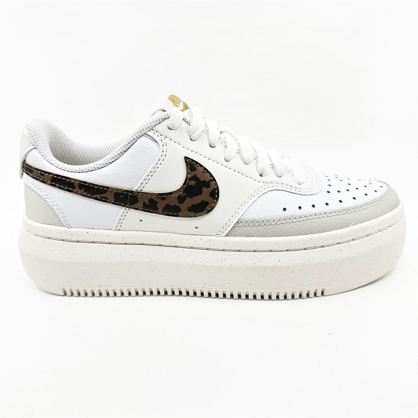 Nike Court Vision Alta White Archeo Brown Light Bone Womens Athletic Sneaker