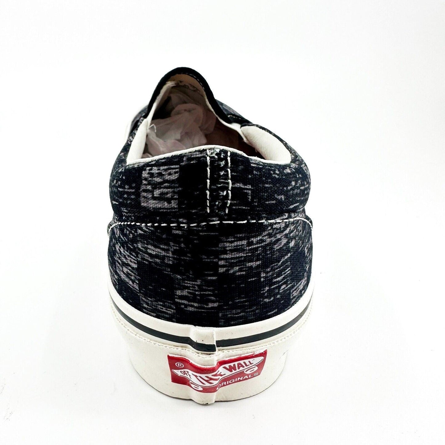Vans Vault OG Classic Slip On (Jim Goldberg) Tv Static Black White Mens Sneakers