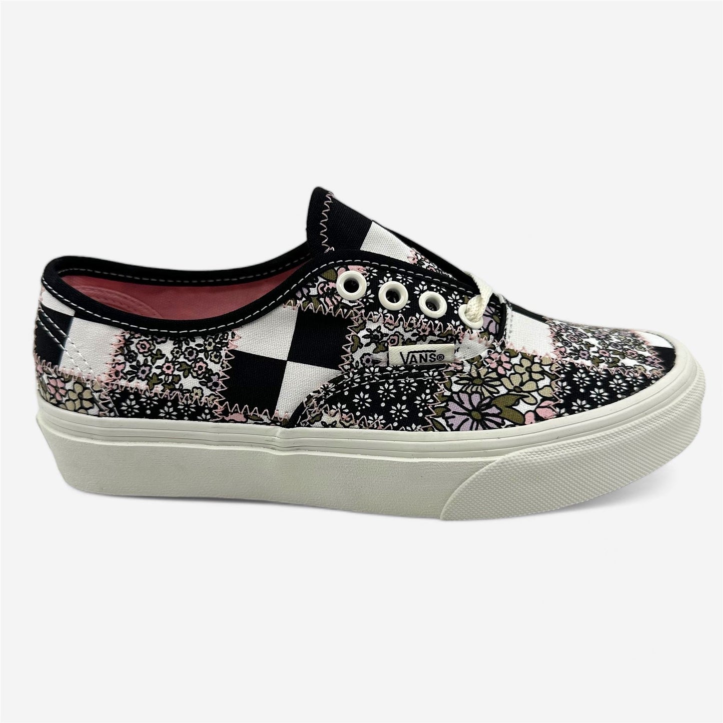 VANS Authentic (Patchwork Floral) Marshmallow Womens Athletic Sneaker