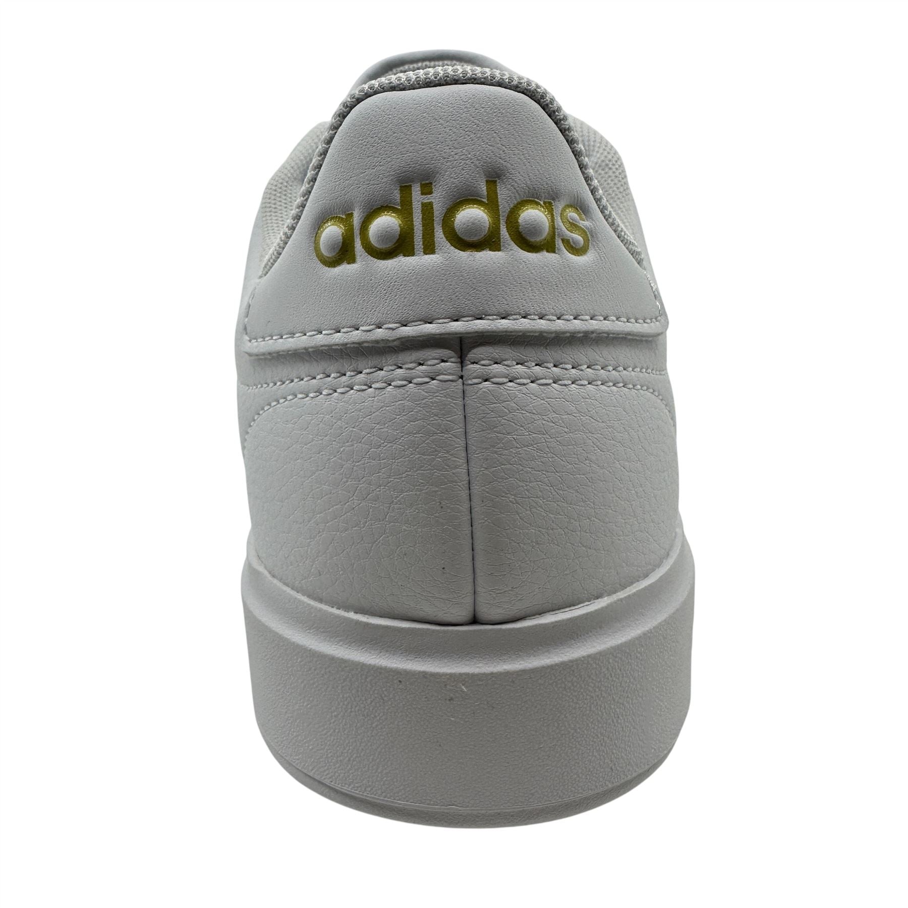 Adidas Grand Court 2.0 Cloud White Gold Metallic Womens Athletic Sneaker