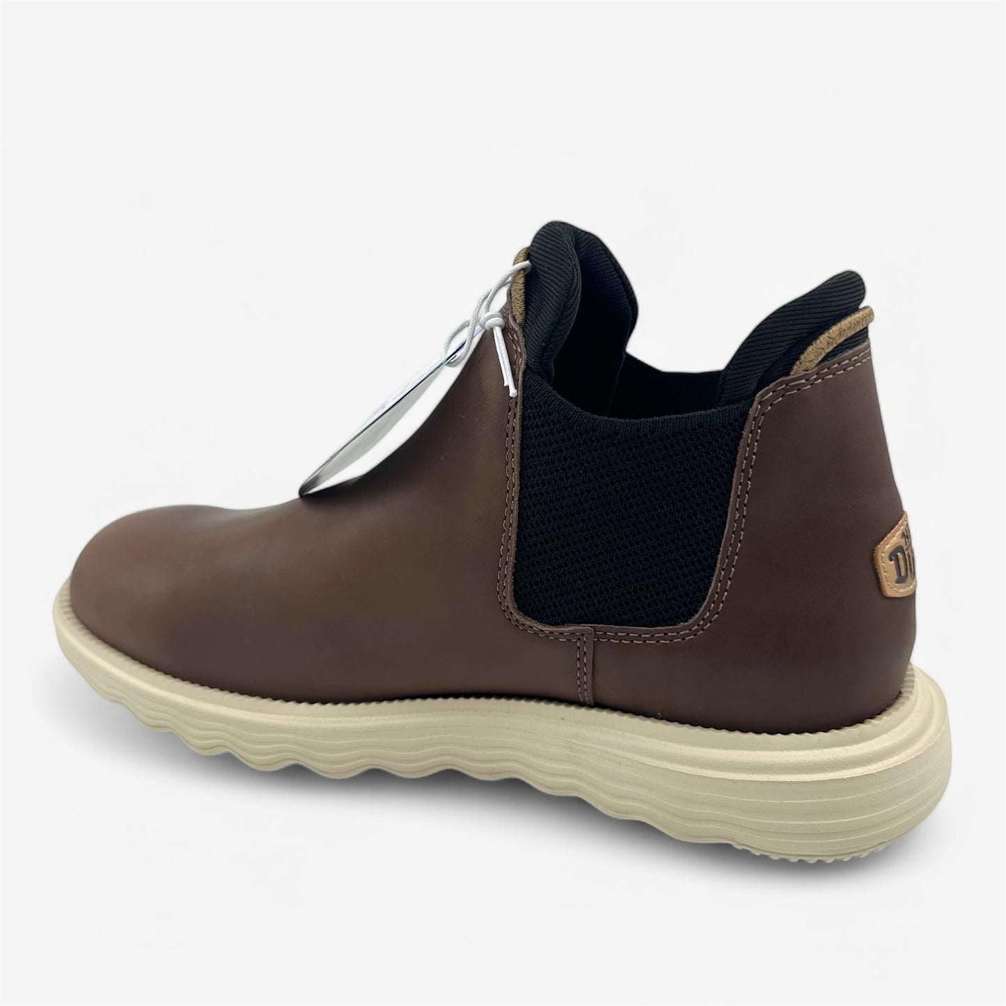 Hey Dude Branson Boot Craft Leather Coffee Womens Size 10 Water Repellant Slip-On
