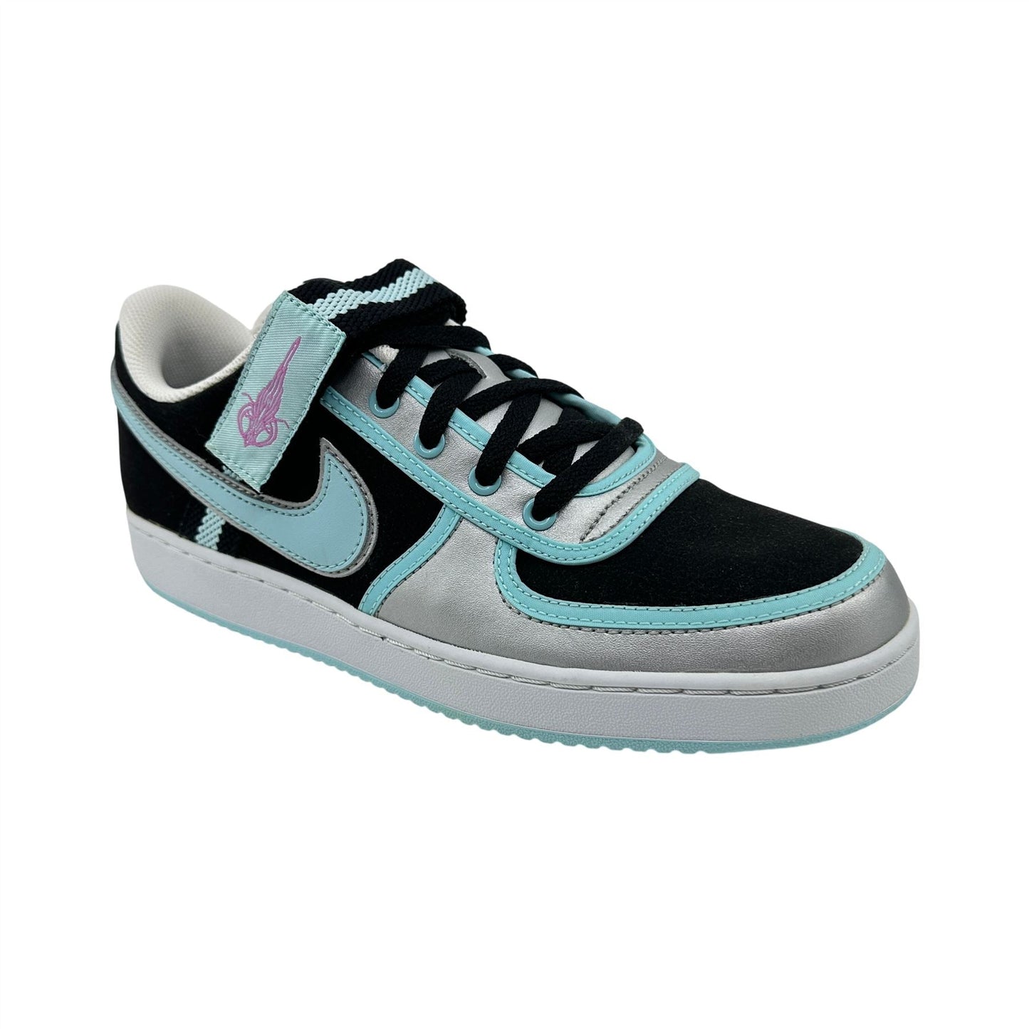Nike Vandal Low Black Glacier Blue Silver Mens Athletic Sneaker
