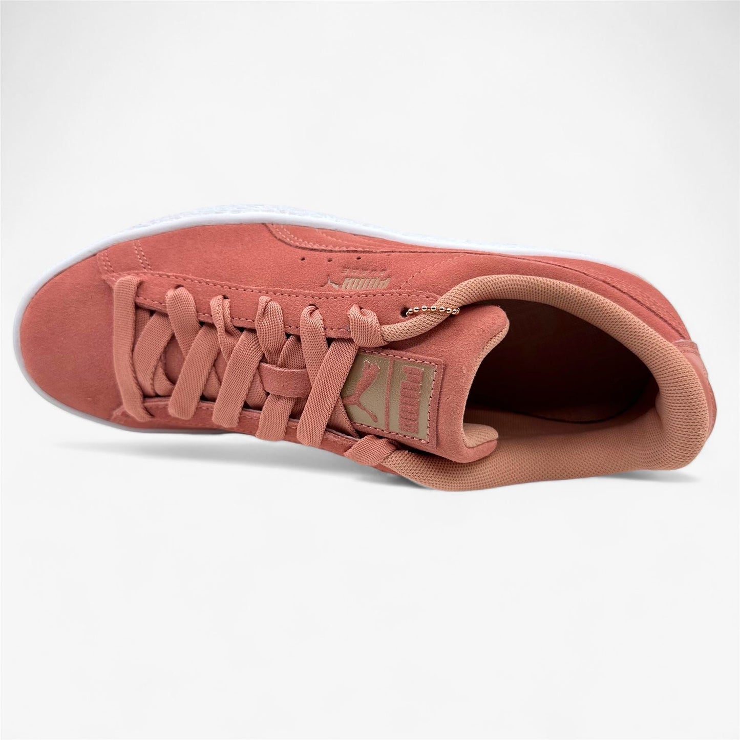PUMA Suede Jewels Rosette White Womens Athletic Sneaker