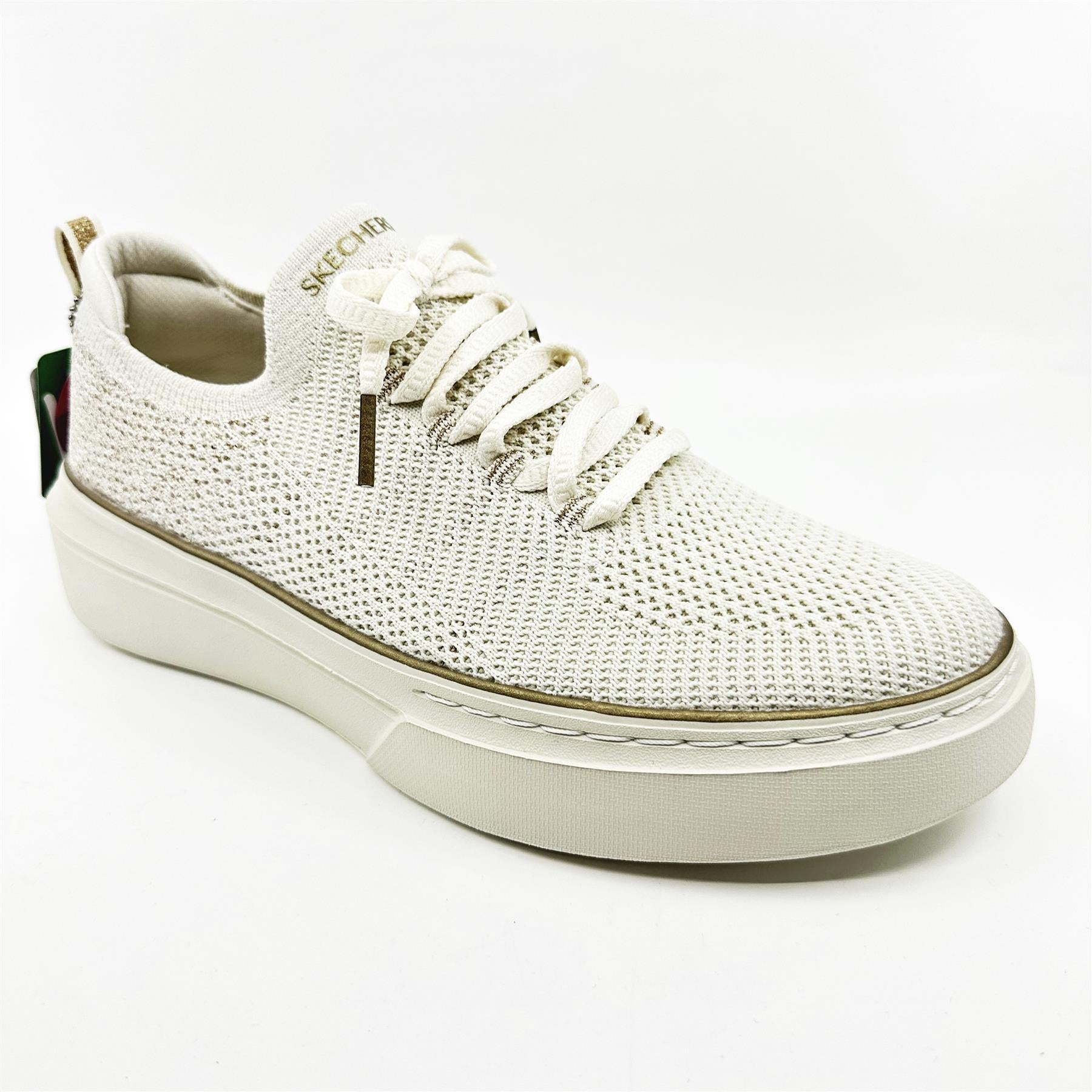 Skechers Cordova Classic Sparkling Dust Off White Womens  Athletic Sneakers