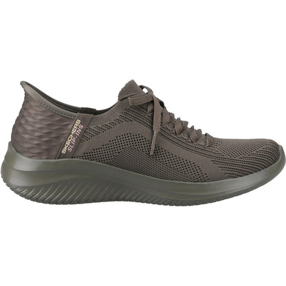 Women's Wide Fit Skechers 150447 Slip-ins Ultra Flex 3.0 Pure Color Trainers