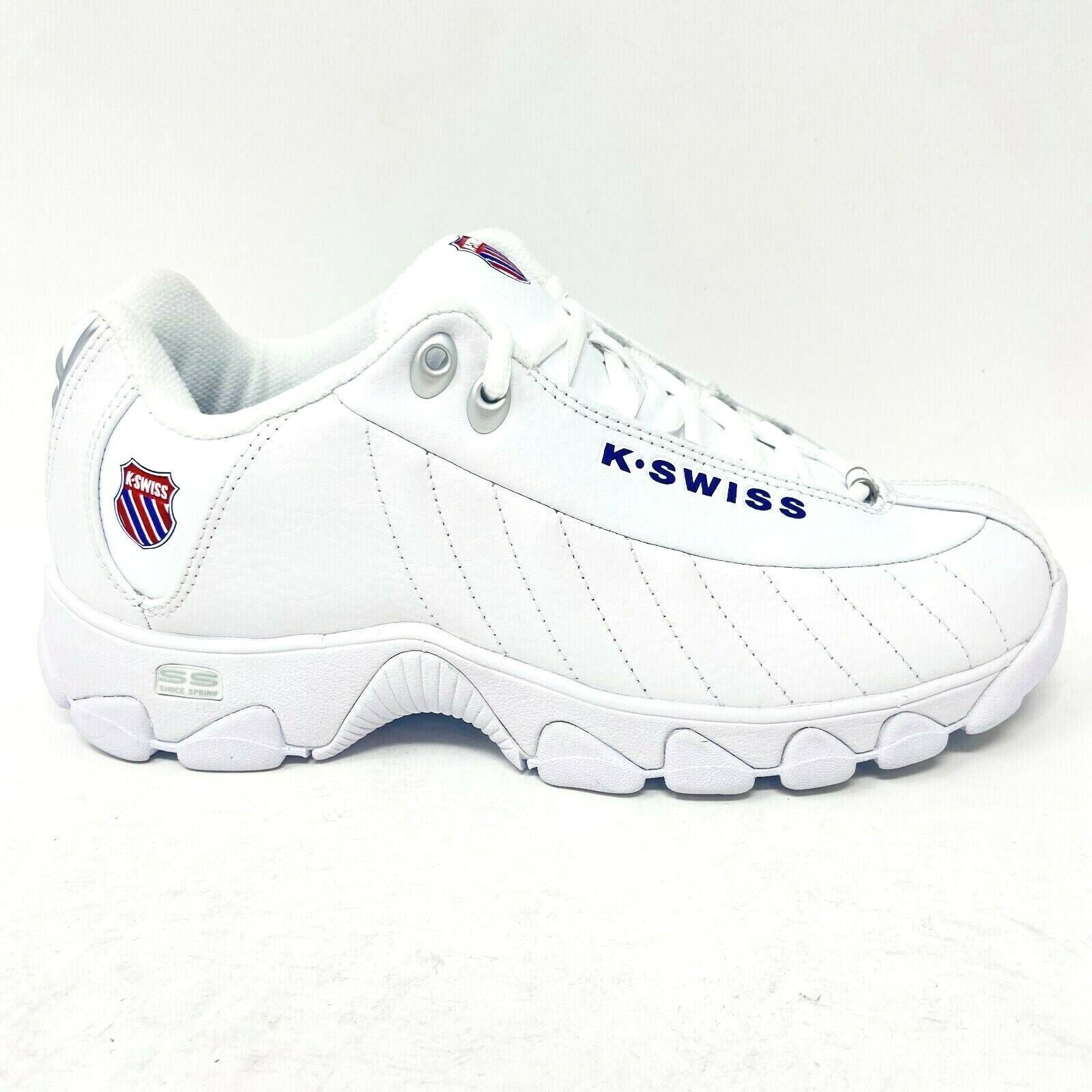 K Swiss ST329 Heritage White Classic Blue Red Womens Casual Sneaker 95824 130