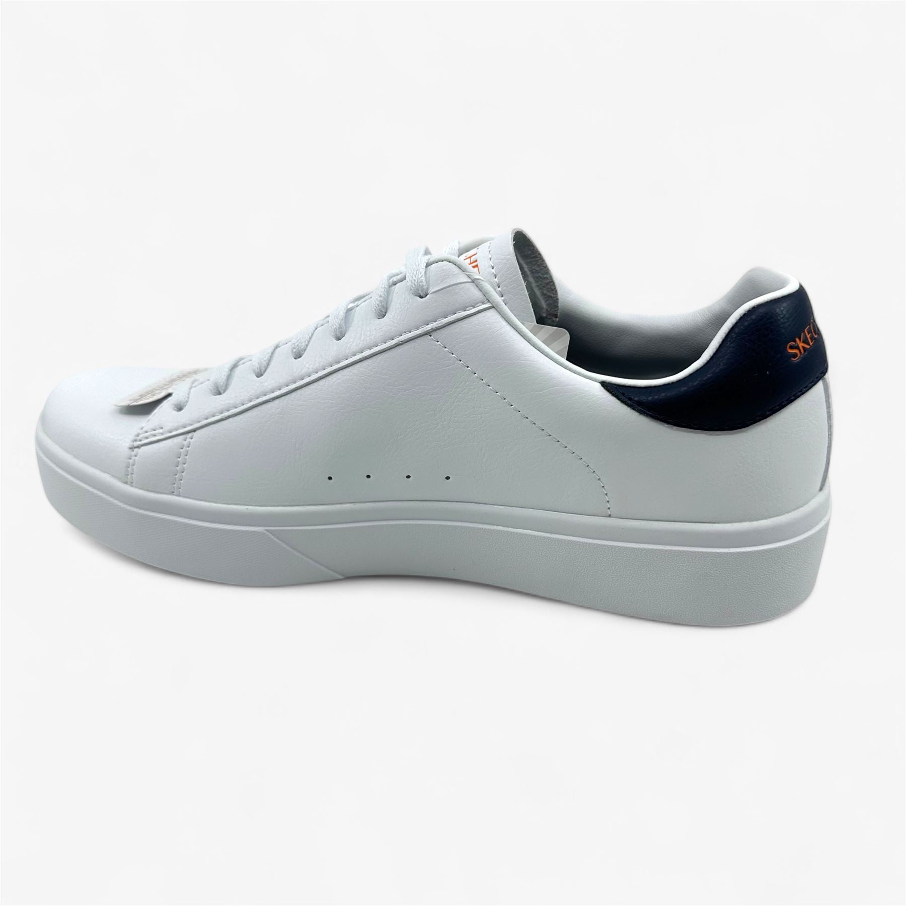 Skechers Eden LX Remembrance White Orange Mens Athletic Court Classics Sneaker