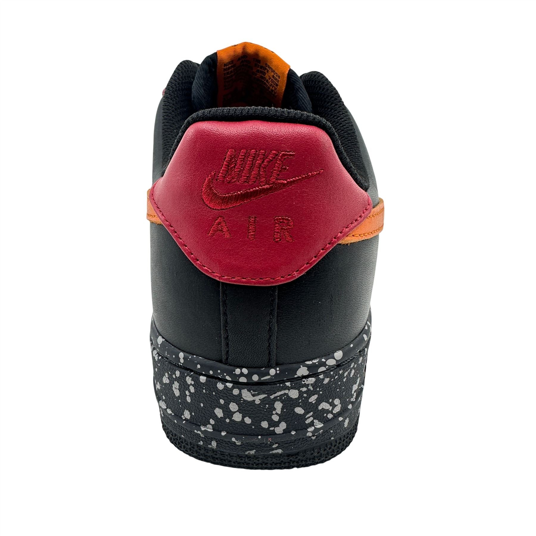 Nike Air Force 1 Premium '07 Red Mandarin Black Mens Athletic Sneaker