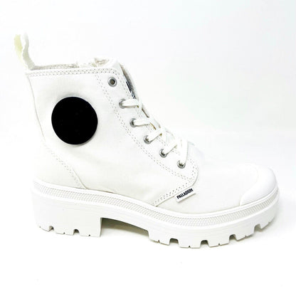 Palladium Pallabase Twill Star White Womens Platform Boots 96907 116