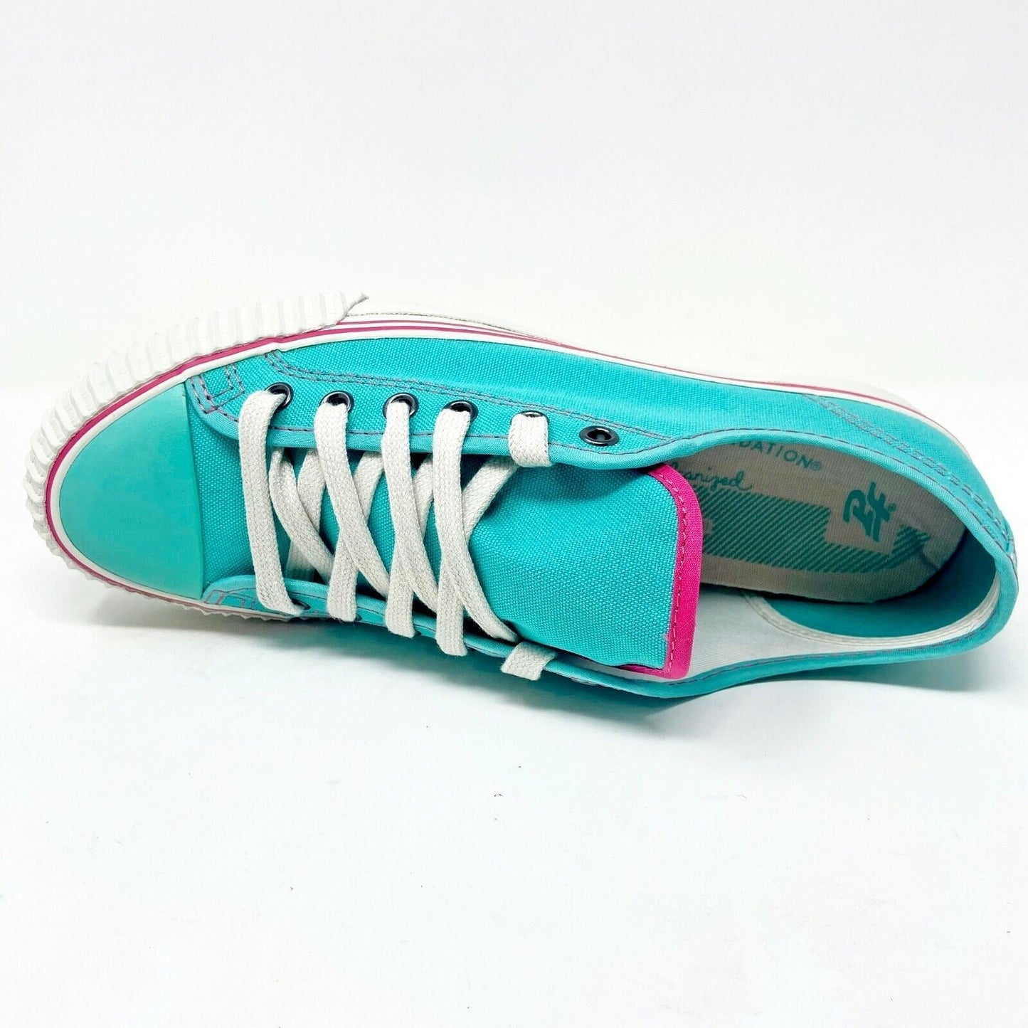 PF Flyers Center Lo Riess Teal White Mens Retro Shoe Sneakers PM11CL2E