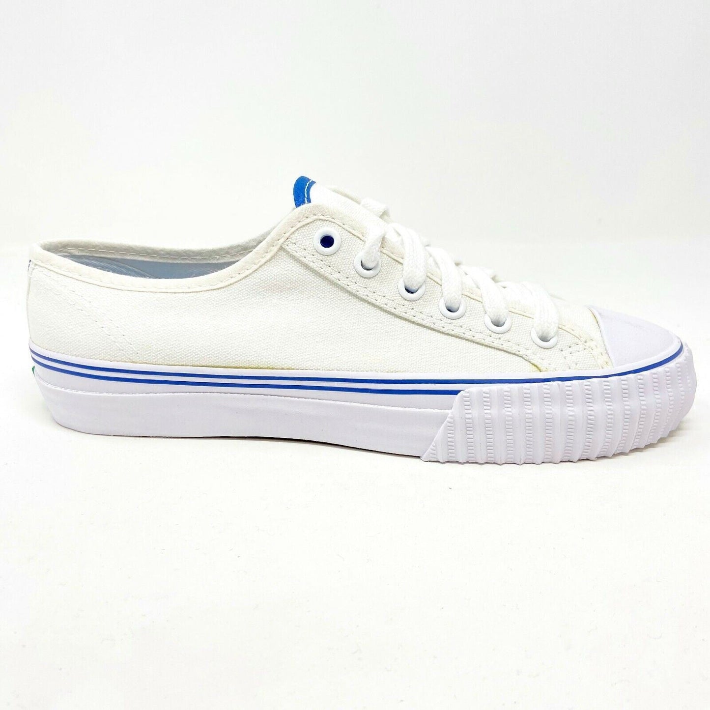 PF Flyer Center Lo Reiss White Blue Womens Retro Casual Sneakers PM12OL1F