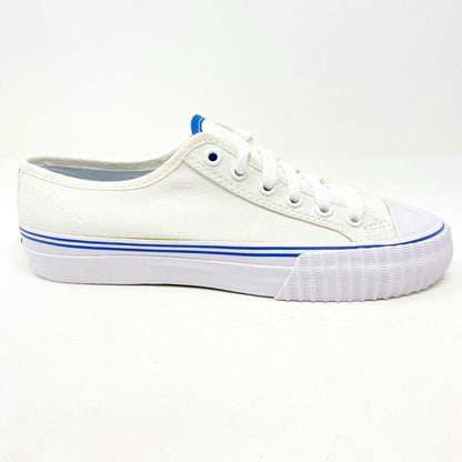 PF Flyer Center Lo Reiss White Blue Womens Retro Casual Sneakers PM12OL1F