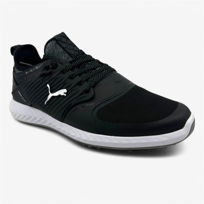PUMA Ignite Pwradapt Caged Black Silver Mens Size 8 Waterproof Golf Shoes