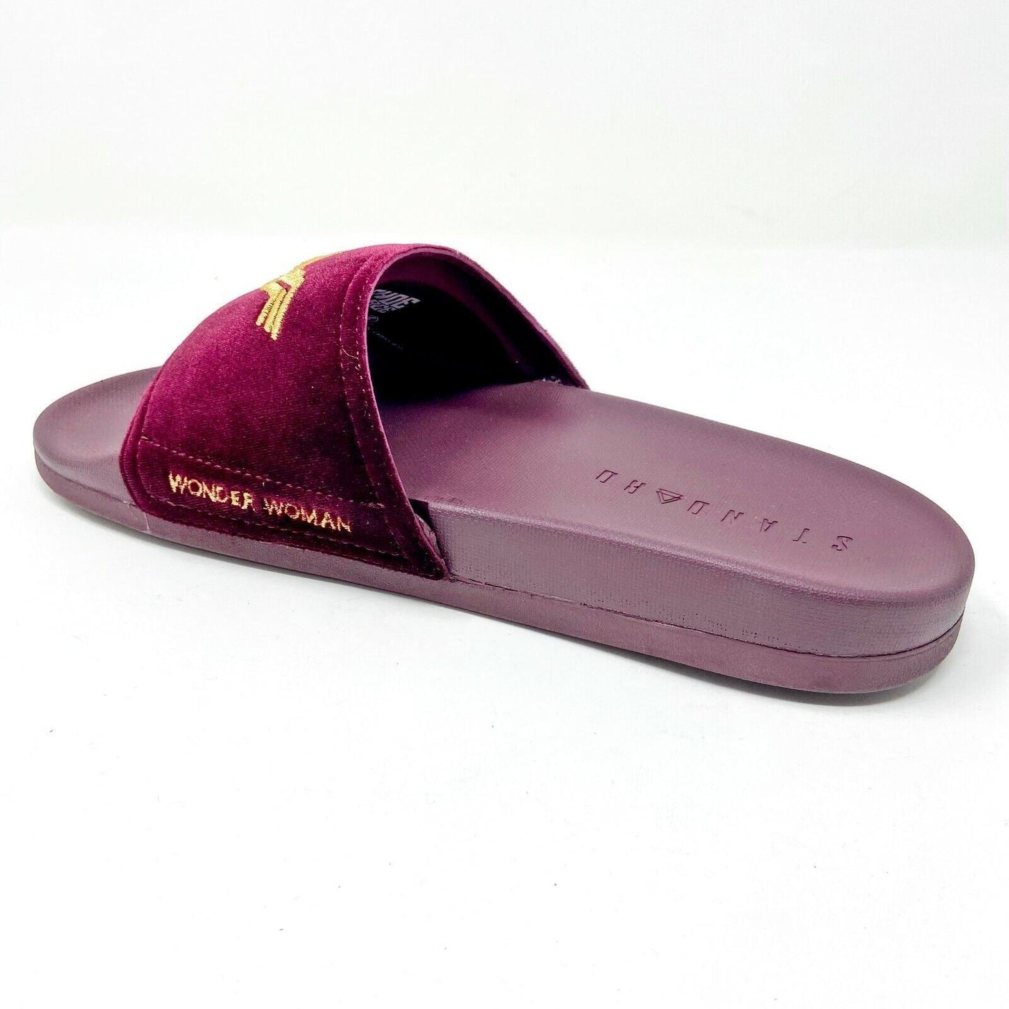 STNDRD Standard Monaco DC Comics x Wonder Woman Size 7 Burgundy Womens Sandal