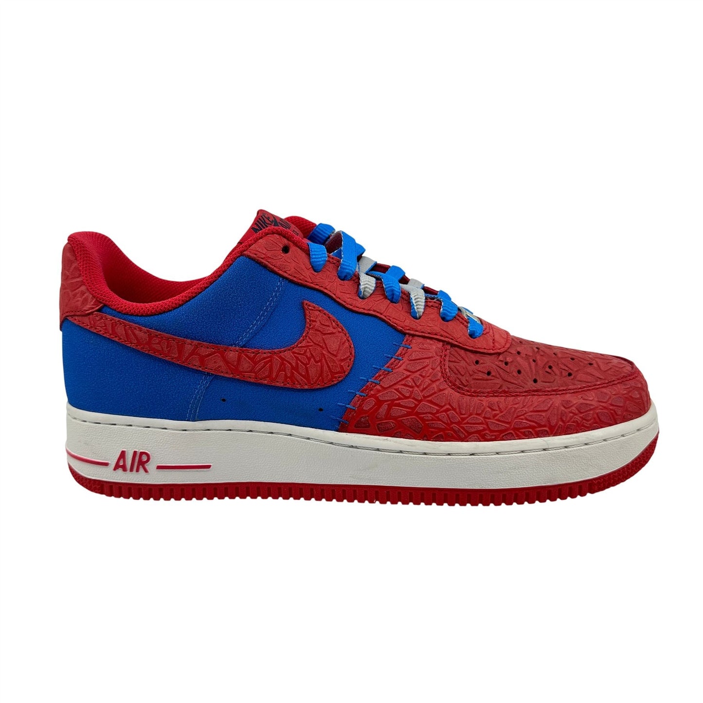 Nike Air Force 1  Photo Blue Hyper Red Mens Athletic Sneaker
