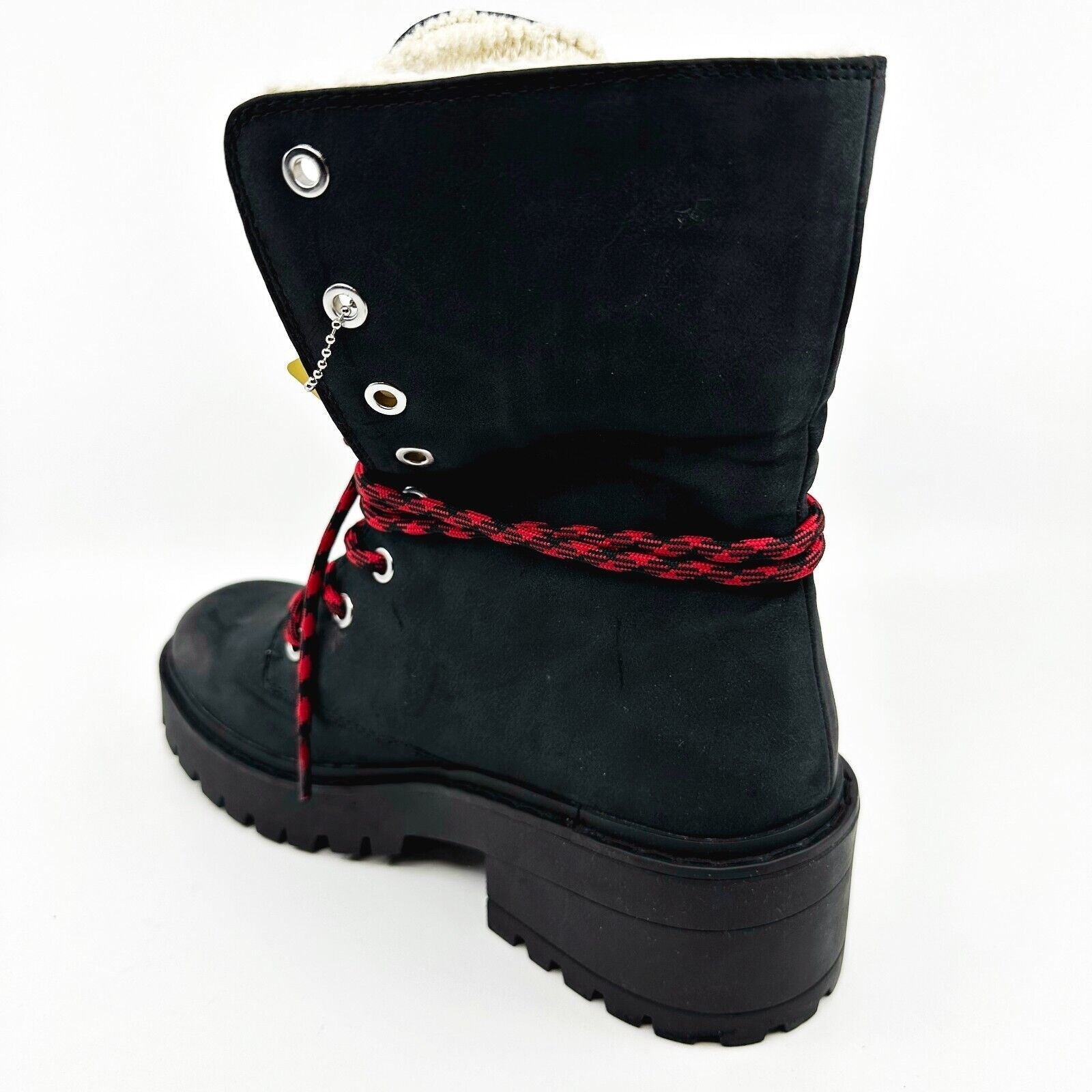 Skechers Teen Spirit Knit Buzz Black Natural Womens Size 6.5 Tall Foldable Boots