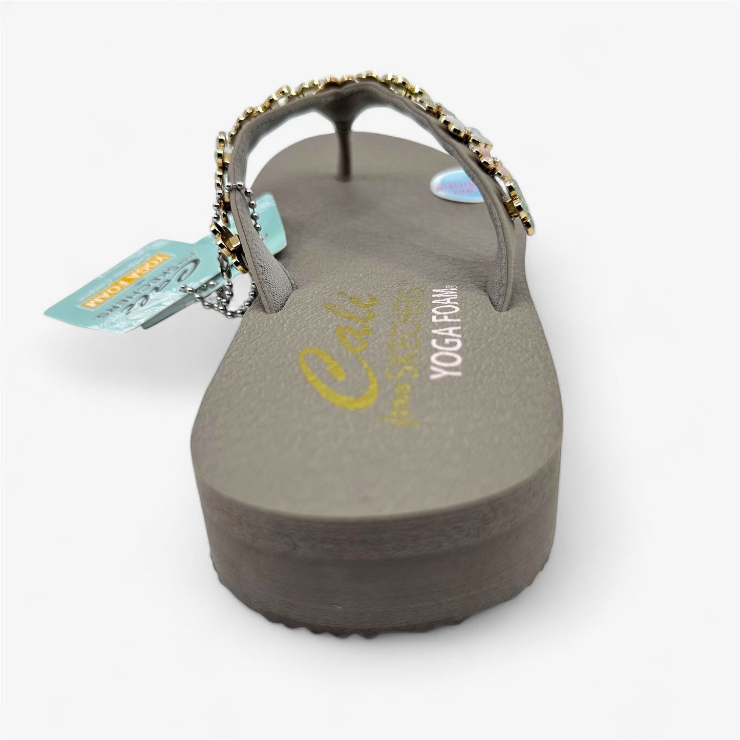 Skechers Meditation Daisy Crush Taupe Multicolor Womens Sandal Thong